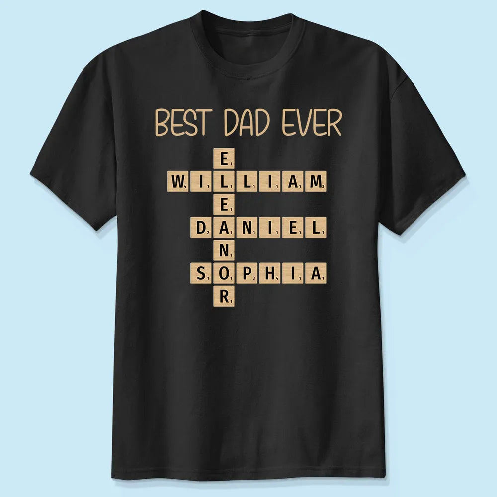 Custom Text Create Your Own Crossword Puzzle Personalized Dark Color Shirt