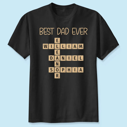 Custom Text Create Your Own Crossword Puzzle Personalized Dark Color Shirt