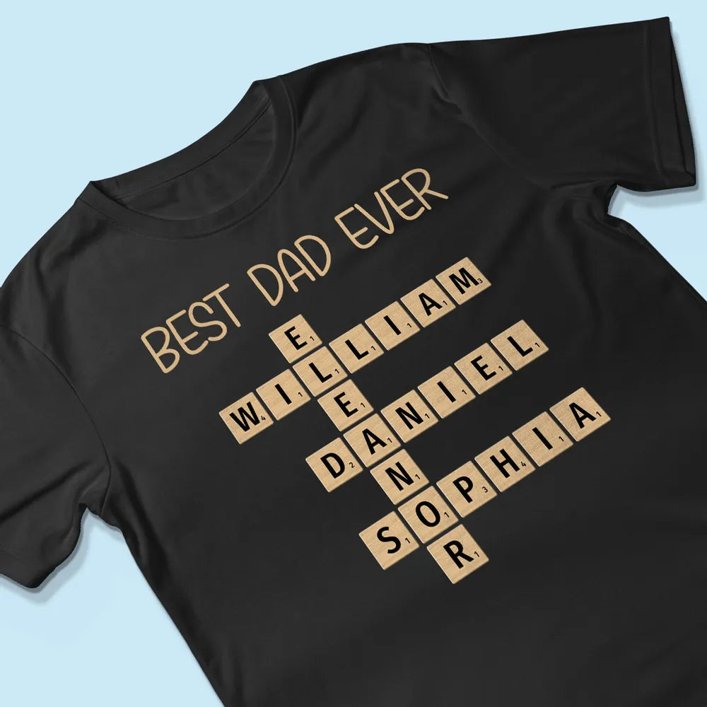 Custom Text Create Your Own Crossword Puzzle Personalized Dark Color Shirt
