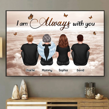 Always With You Sky Family Members, Memorial Personalized Poster, Sympathy Gift