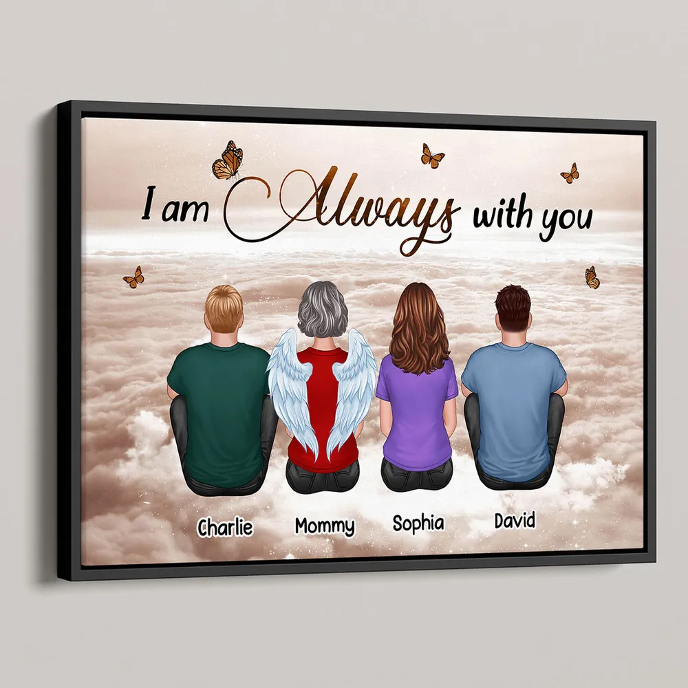 Always With You Sky Family Members, Memorial Personalized Poster, Sympathy Gift