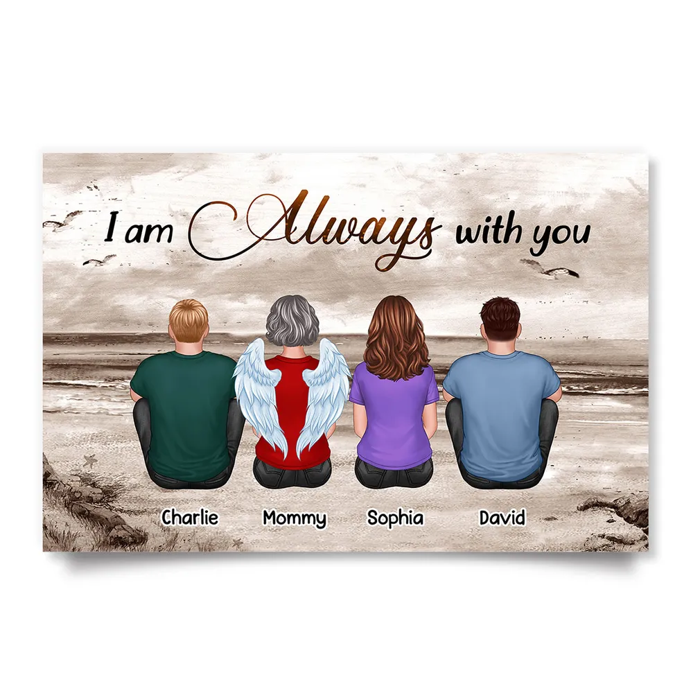 Always With You Sky Family Members, Memorial Personalized Poster, Sympathy Gift