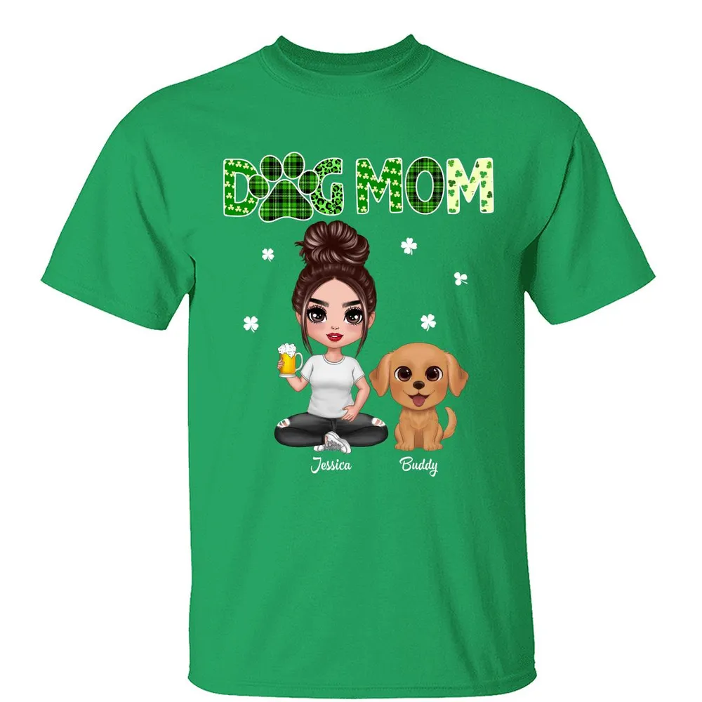 Dog Mom St. Patrick‘s Day Personalized Shirt