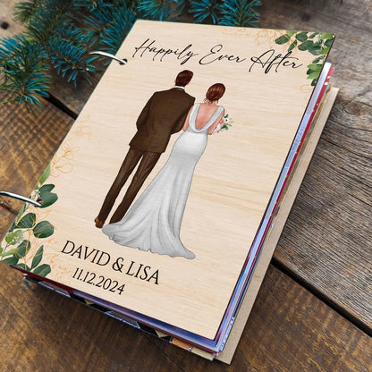 Happily Ever After Wedding Couple Personalized Card Keeper, Wedding Shower Card Holder