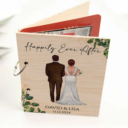 Happily Ever After Wedding Couple Personalized Card Keeper, Wedding Shower Card Holder