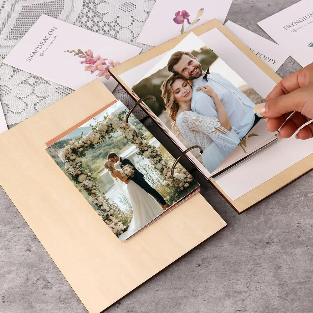 Wildflower Wedding Couple Personalized Card Keeper, Wedding Shower Card Holder