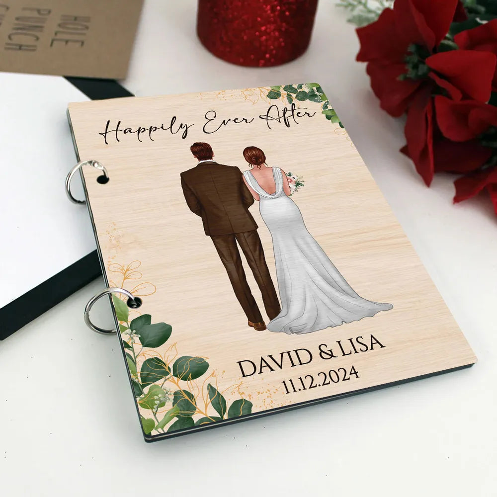 Happily Ever After Wedding Couple Personalized Card Keeper, Wedding Shower Card Holder