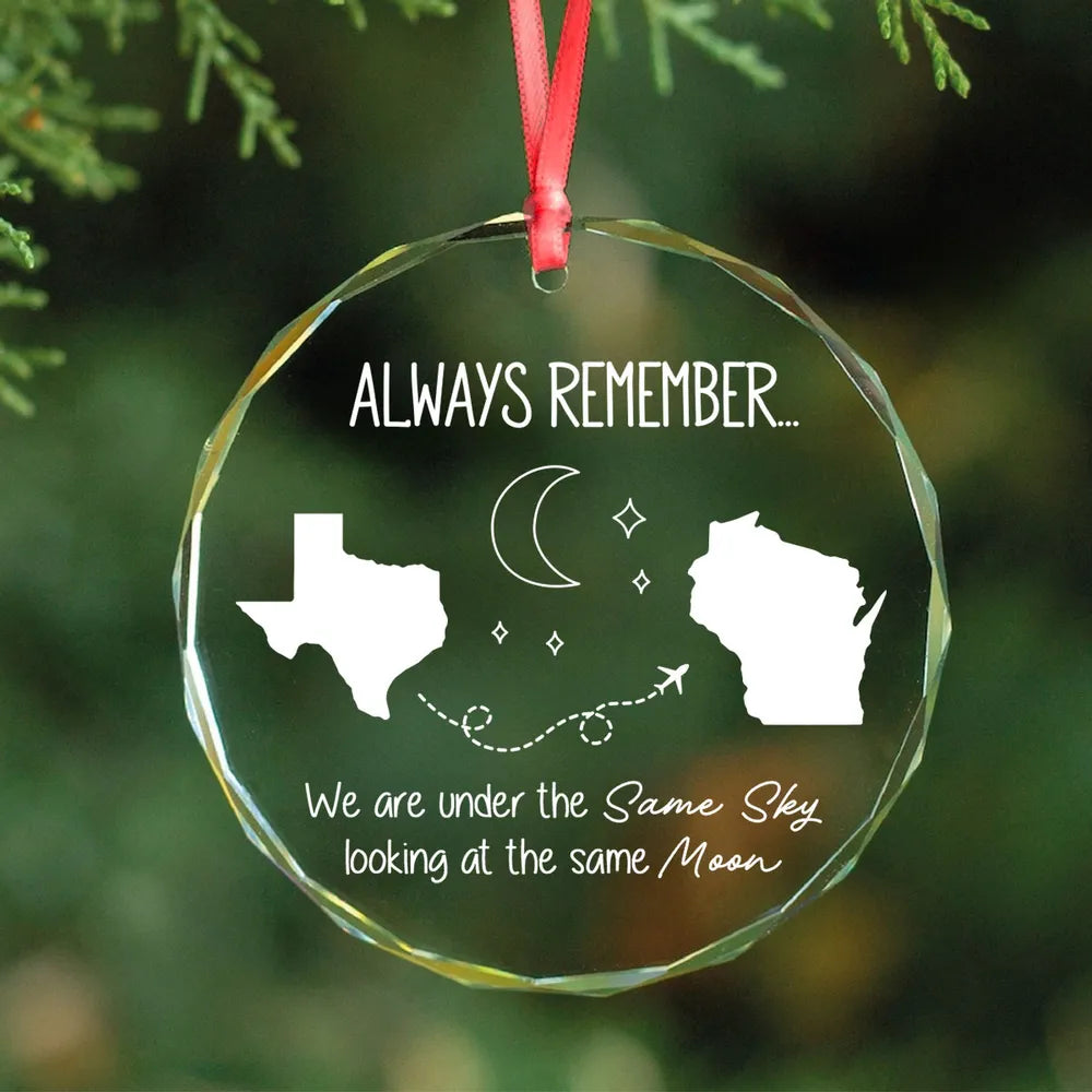 Family Siblings Sisters Besties Long Distance Personalized Acrylic Ornament, Christmas Gift