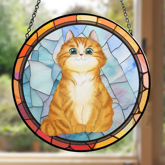 Cat - Personalized Custom Window Hanging Suncatcher