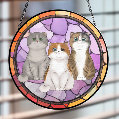 Cat - Personalized Custom Window Hanging Suncatcher