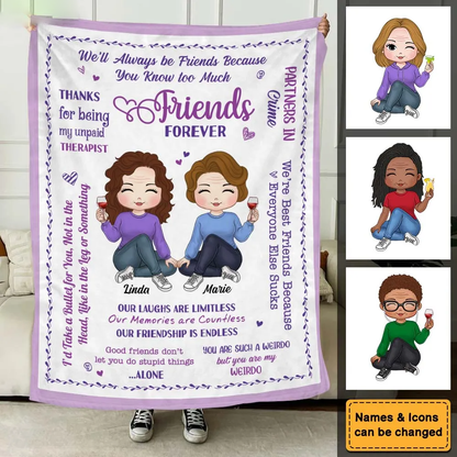 Personalized Gift For Friends Blanket