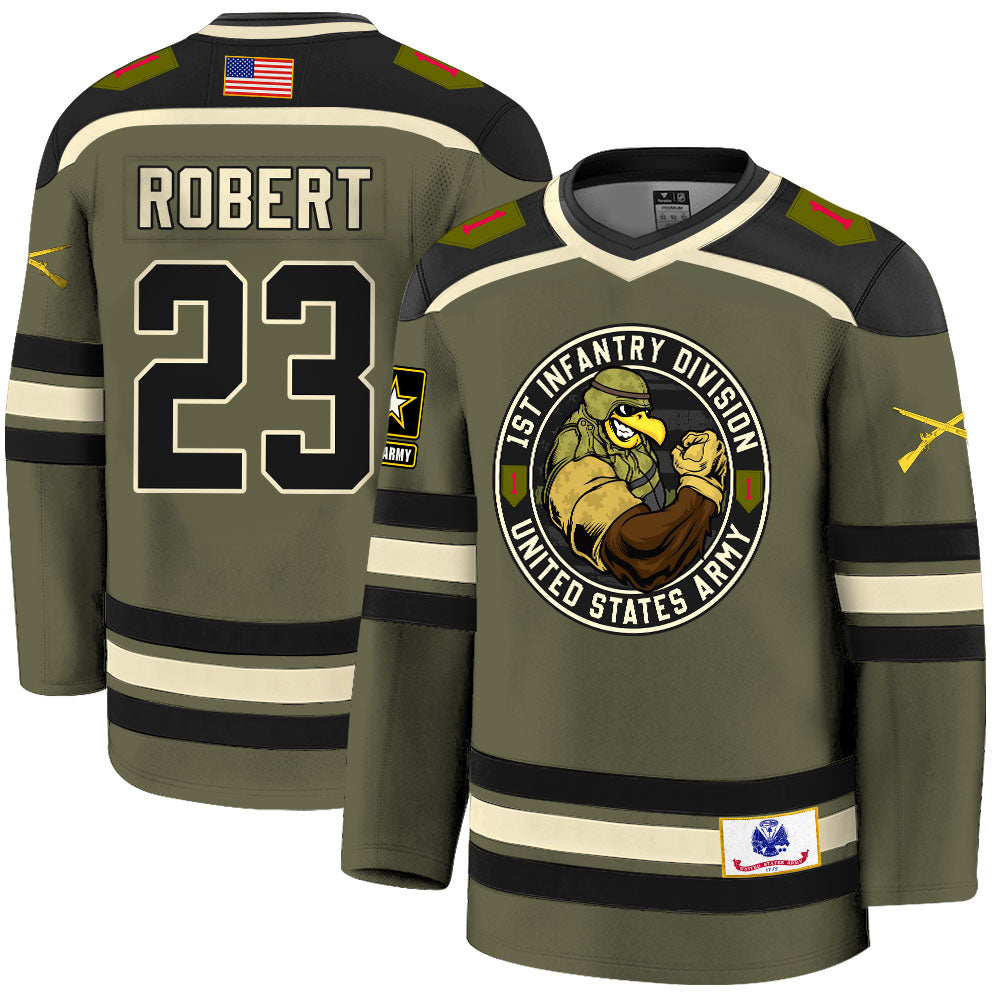 Custom Hockey Jersey Military Shirt Gift For Veteran Soldier K1702 Trhn