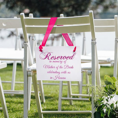 Personalised Multicolor Memorial Seat Sign with Name Memorial Wedding Gift for Family Friend