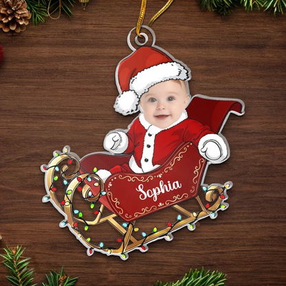 Custom Photo My Little Santa Is The Reason This Christmas Feels Extra Special - Family Personalized Custom Ornament - Acrylic Custom Shaped - Christmas Gift For Baby Kids, Newborn Baby