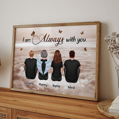 Always With You Sky Family Members, Memorial Personalized Poster, Sympathy Gift