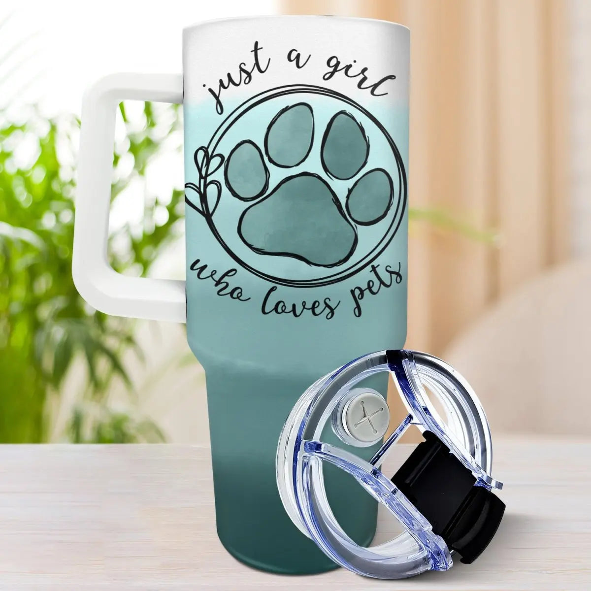 40oz Dog Lovers - Just A Girl Who Loves Dogs - Personalized Tumbler 40oz 40oz Tumbler The Next Custom Gift