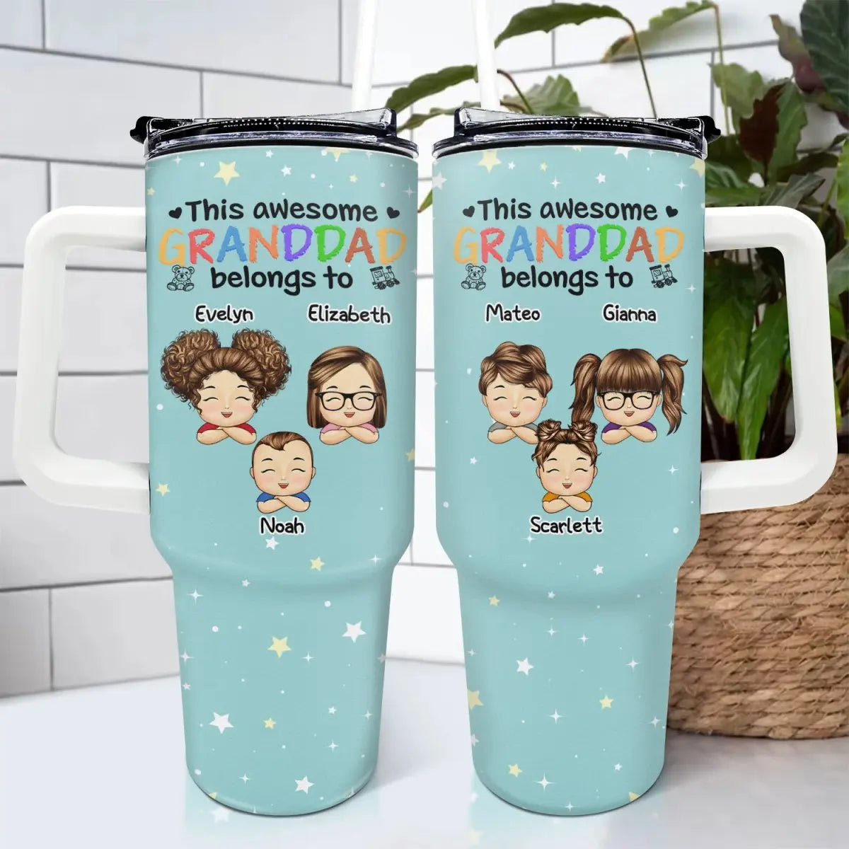 40oz Family - This Awesome Mommy Belongs To - Personalized Tumbler 40oz 40oz Tumbler The Next Custom Gift