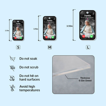 The Call I Wish Memorial Sympathy Gift Remembrance Keepsake Photo Inserted Different On 2 Sides Personalized Acrylic Keychain