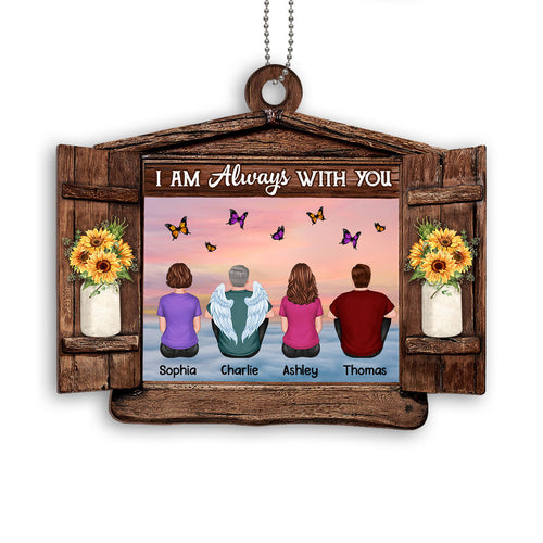 Family Memorial Window Remembrance Gift Personalized Wooden Ornament