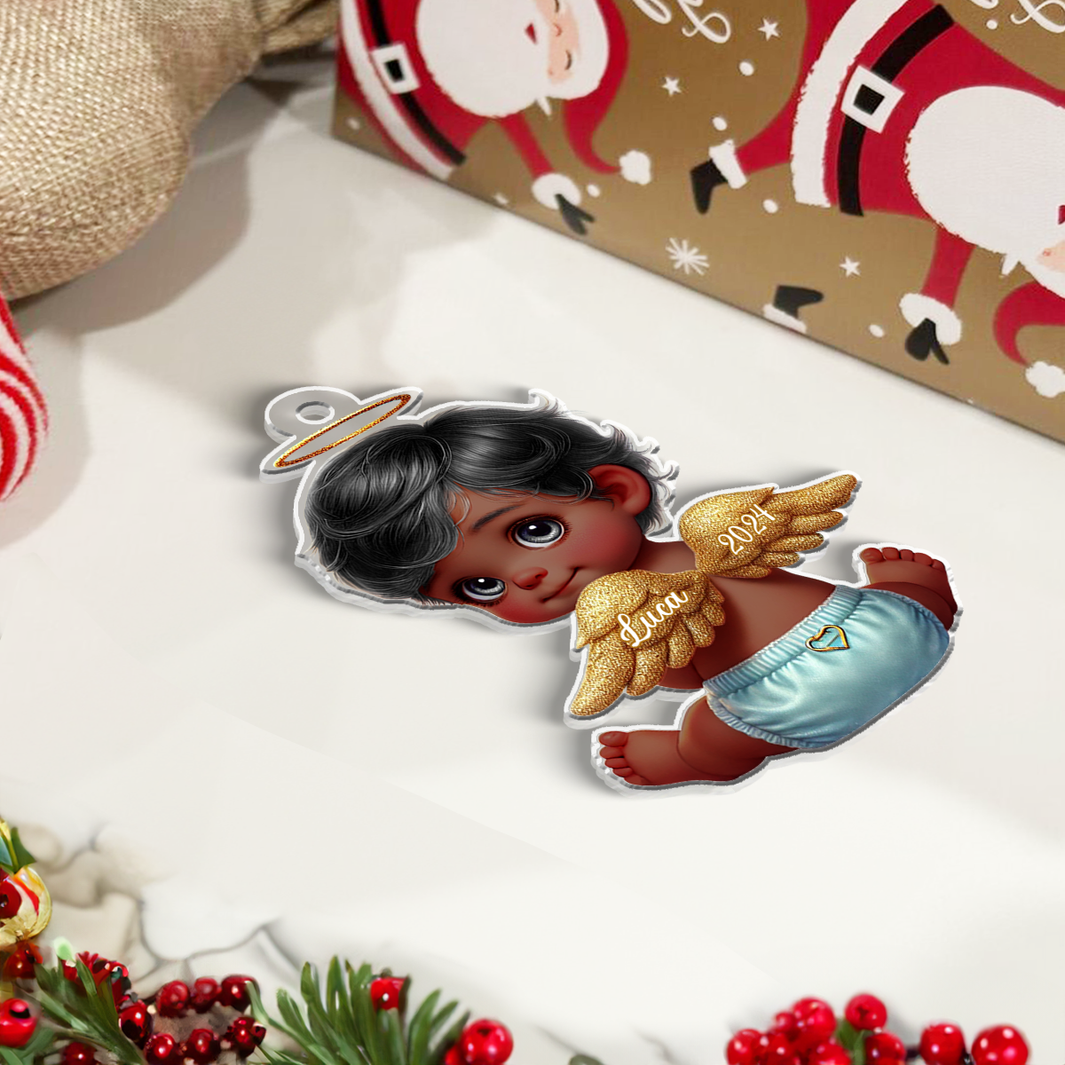 Baby Sleep In Heavenly Peace, Miscarriage Baby Infant Loss Sympathy Gift, Personalized Memorial Acrylic Ornament