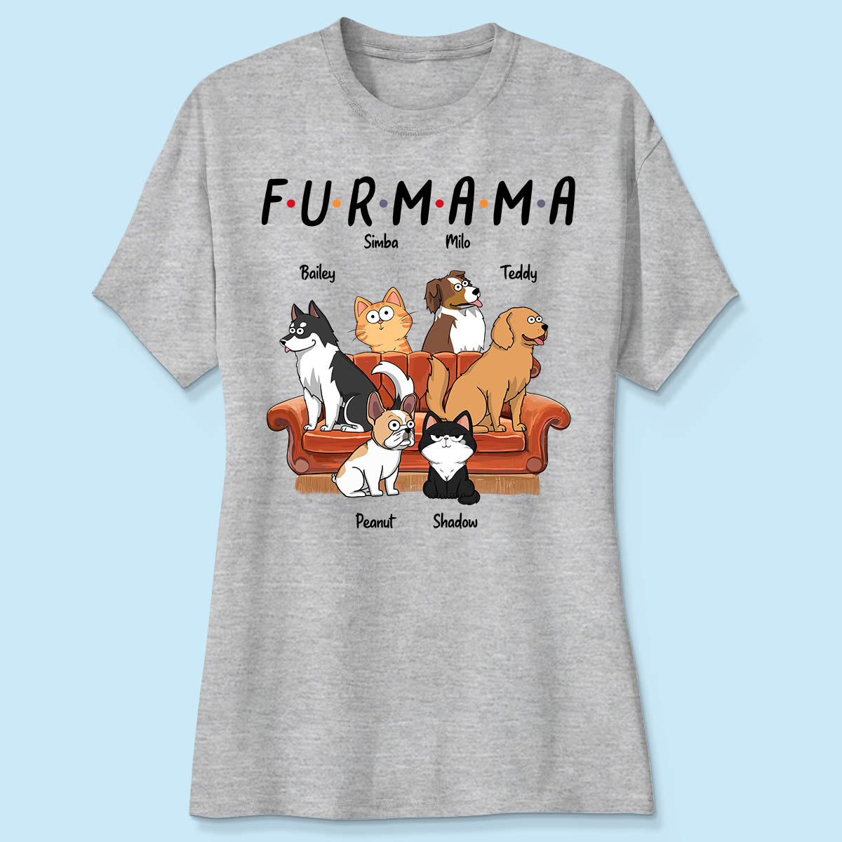 Dog Mom Cat Mom Fur Mama Personalized Shirt