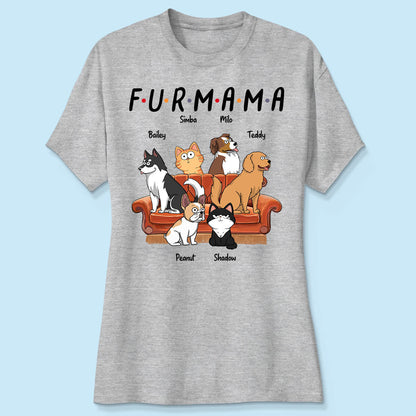 Dog Mom Cat Mom Fur Mama Personalized Shirt