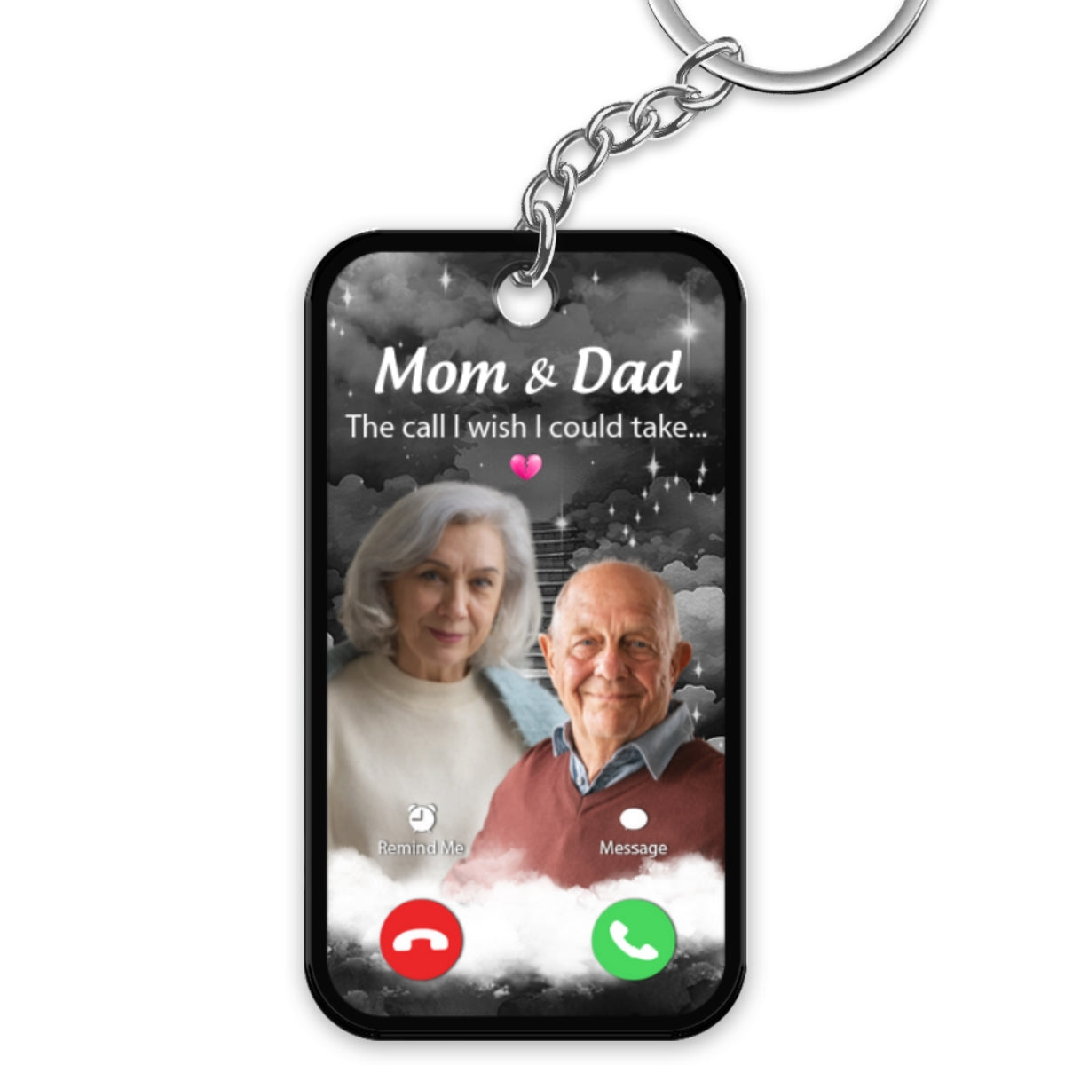 The Call I Wish I Could Take Memorial Sympathy Gift Remembrance Keepsake Multiple Photos Inserted Personalized Acrylic Keychain