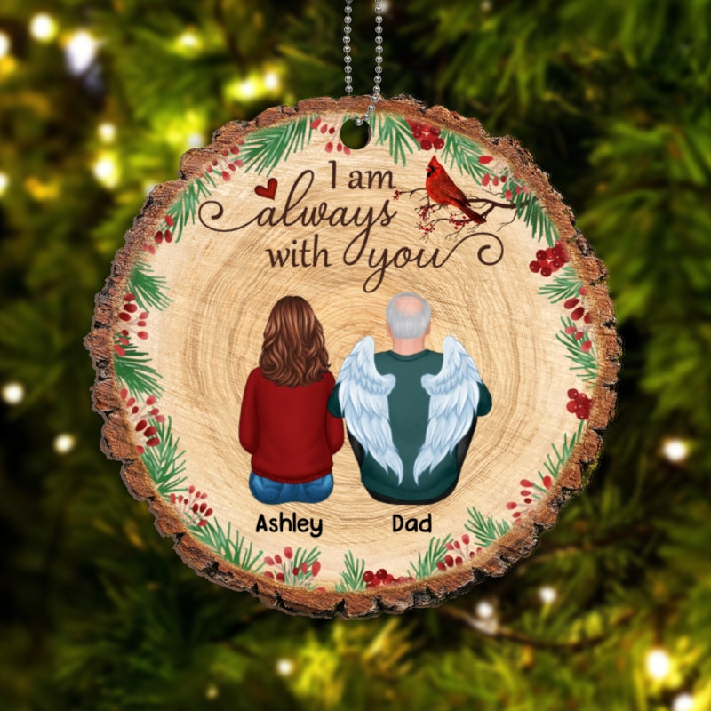 Holly Branch Family Memorial Personalized Wooden Ornament