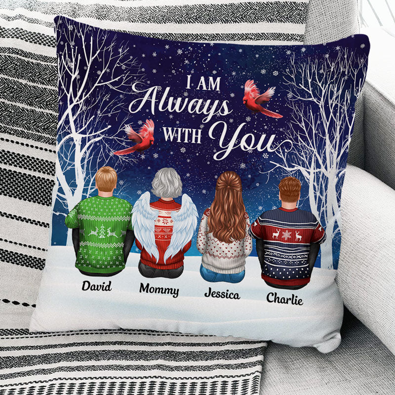 Always With You Family Memorial Snow Personalized Pillow (Insert Included)