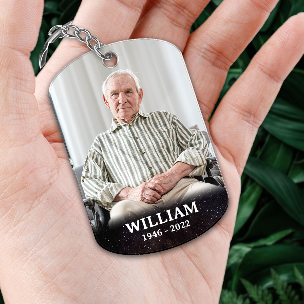 Glow Butterflies Photo Inserted Family Memorial Remembrance Keepsake Voice Message QR Code Personalized Acrylic Keychain