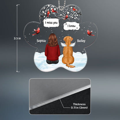 Blossom Tree Conversation Dogs Cats Pets Remembrance Memorial Gift Christmas Acrylic Ornament