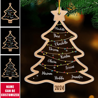 Wish You A Wonderful Christmas - Personalized Acrylic Ornament, Gift For Family Members