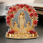 3D Effect Mom We Love You - Personalized Custom Shaped Acrylic Plaque