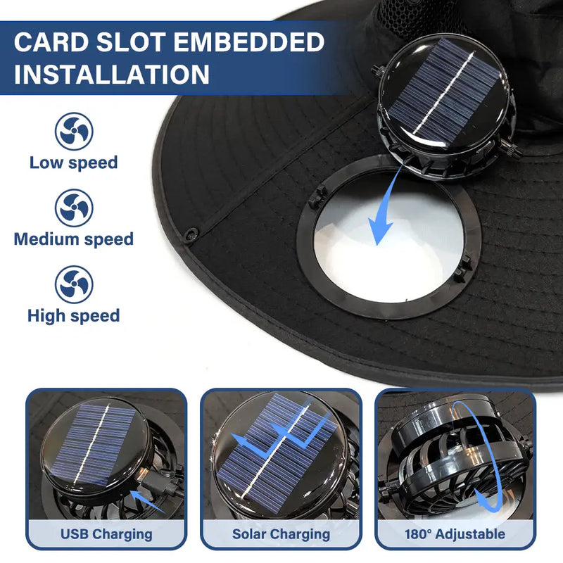 Easily Distracted By Dogs And Plants - Personalized Solar Fan Hat