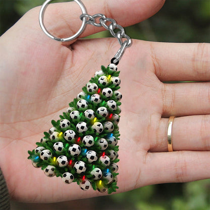 Christmas Soccer Tree Keychain-Gifts For Soccer Lover-2024 New Release