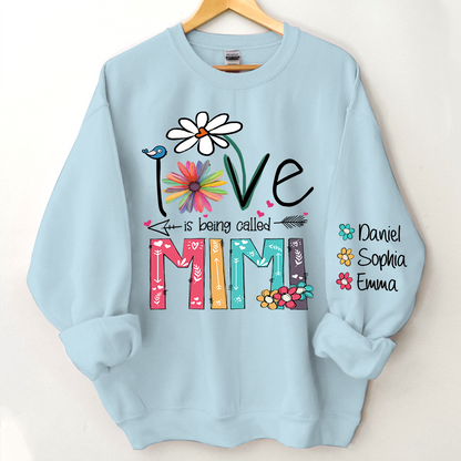 Personalized Mimi Sweatshirt, Love Is Being Called Mimi And Kids, Grandma Gift TH Sweatshirt