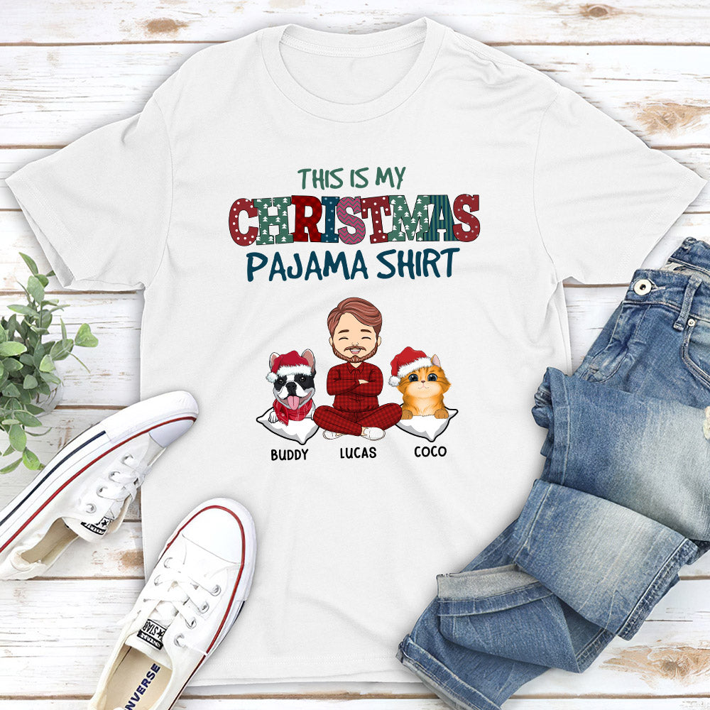 Pets Christmas Pajama - Personalized Custom Unisex T-shirt