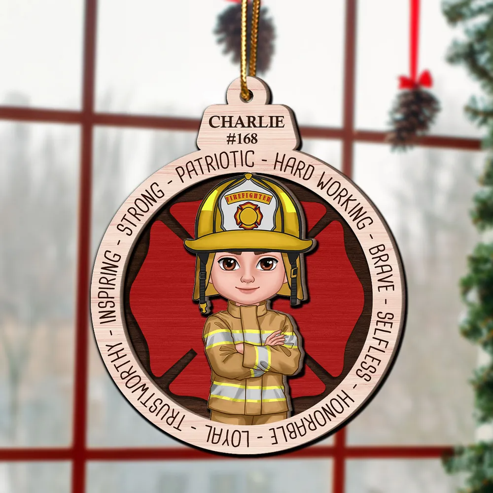 Proud Occupation Appreciation Gift For Police Firefighter Nurse Personalized Wooden Ornament