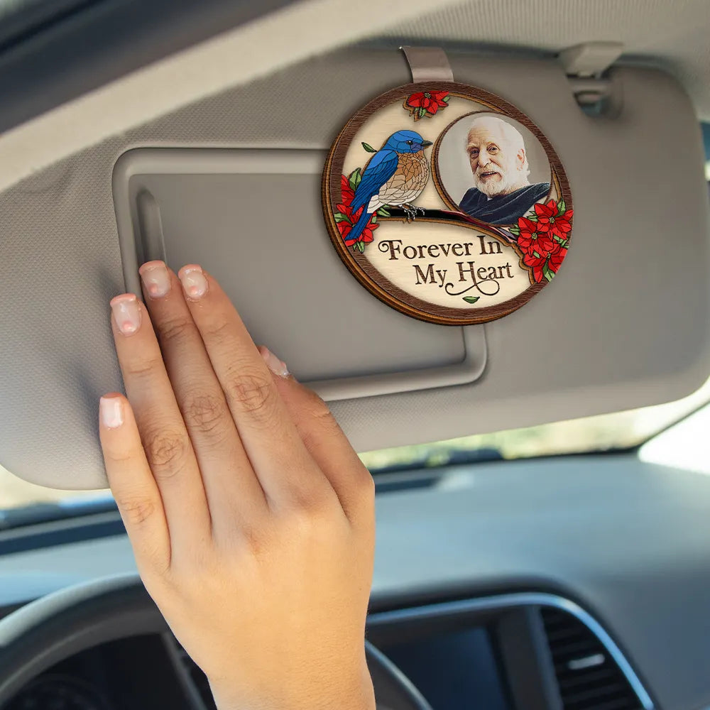 Custom Photo I'm Always With You Family Memorial - Personalized Custom Shaped Car Visor Clip