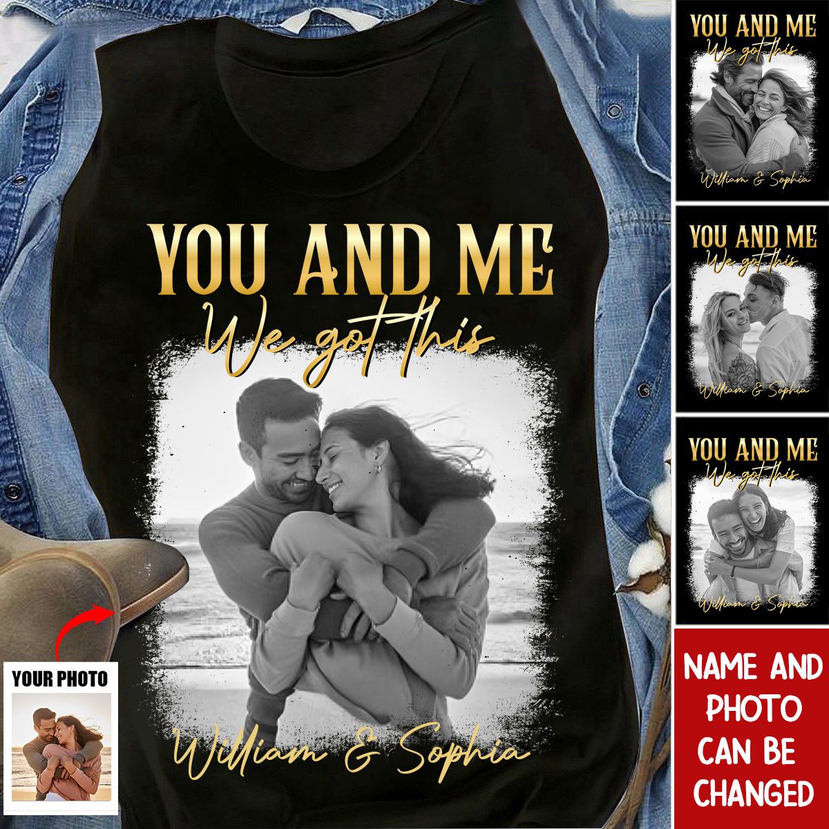 You & Me We Got This Vintage 90s - Personalized Photo T-Shirt