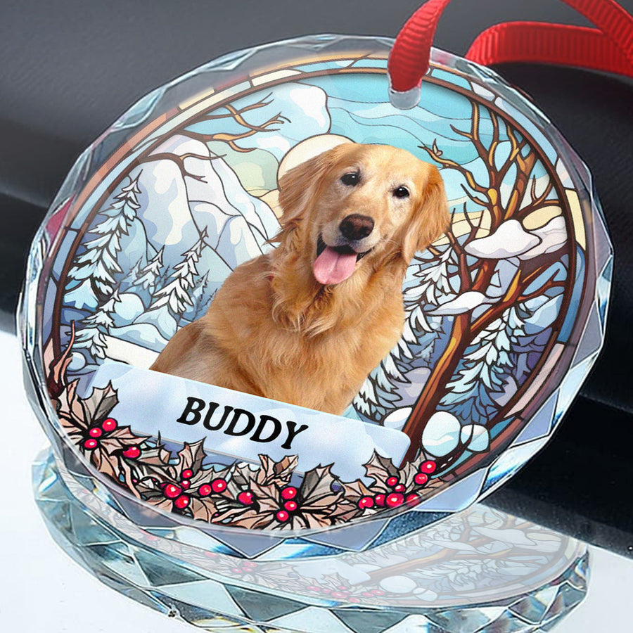 Custom Pet Photo - Personalized Acrylic Ornament - Christmas Gift For Dog Lovers, Pet Lovers, Pet Loss