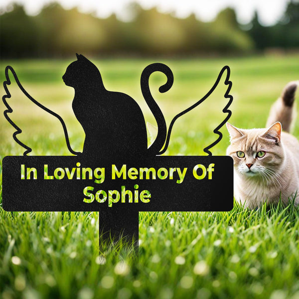 In Loving Memory Cat Garden Stake Personalized Gift