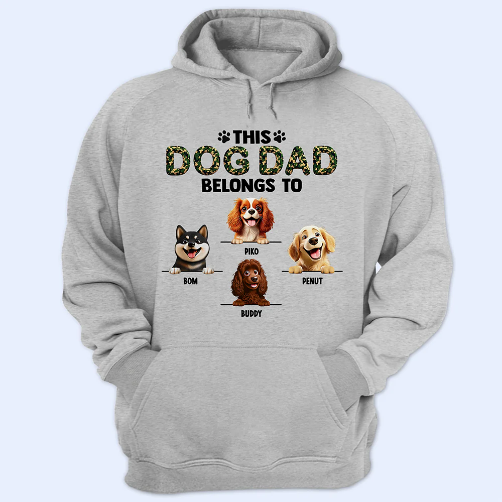 This Dog Dad Belongs To - Personalized T Shirt