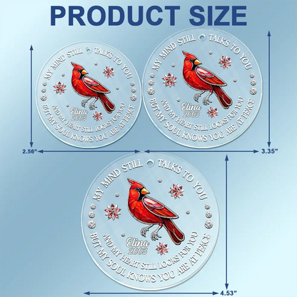 Memorial My Soul Knows You Are At Peace Printed Gemstone Art - Personalized Acrylic Car Hanger