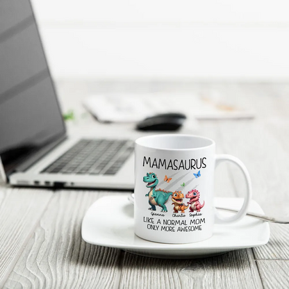 Mamasaurus Grandmasaurus Cute 3D Effect Dinosaurs Personalized Mug