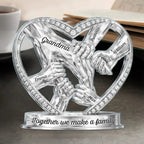 Mom Grandma Holding Hands 3D Effect - Personalized Custom Shaped Acrylic Plaque