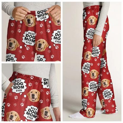 Custom Photo Meowy Catmas Merry Woofmas - Personalized Pajama Pants