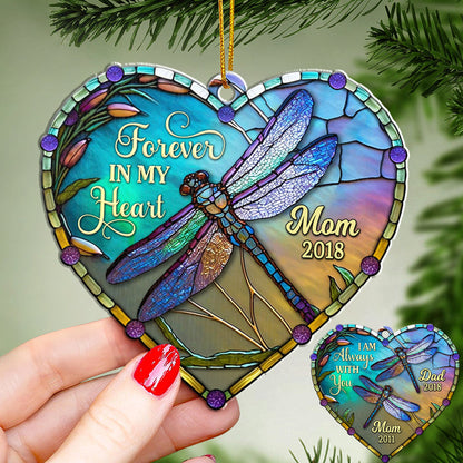 Personalized Memorial Gift I'm Always With You Heart Acrylic Ornament