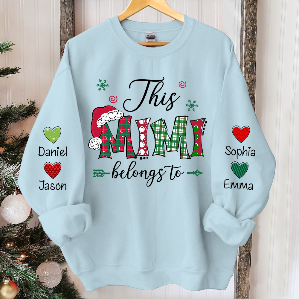 This Mimi Belongs To Sweatshirt, Mimi And Kids Christmas, Grandma Gift TH Sweatshirt