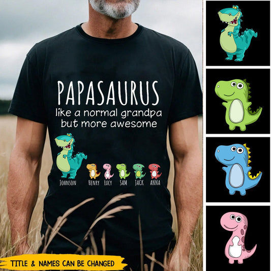 Grandpasaurus And Kids Personalized Shirt